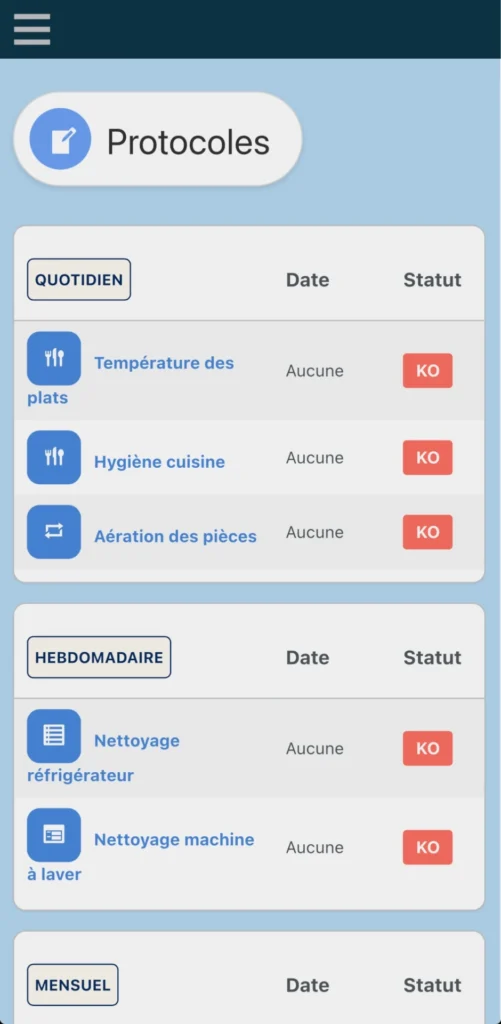 protocoles HACCP creche